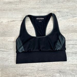 Forever 21 faux leather sport bra top size S.
